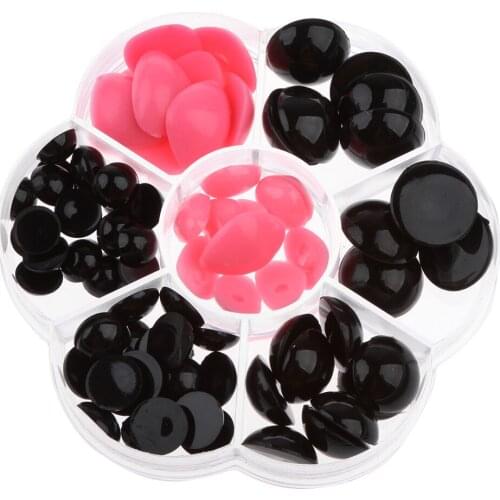 80pcs/box Plastic Safety Eyes Noses for Teddy Bear Making Dolls Plush Soft Toys