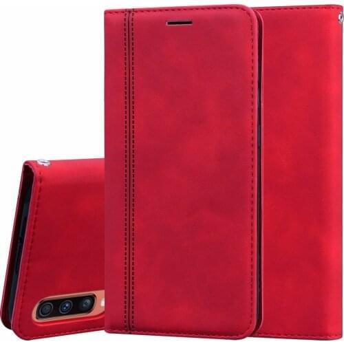 A70 Fashion PU Leather Flip Case For Samsung Galaxy A70 Mobile Phone Protection Bag Magnetic Suction Cover