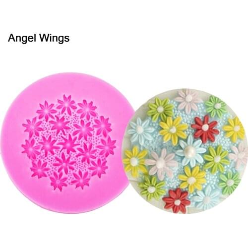 Angel Wings Food grade fondant cake silicone mold flower for Reverse forming polymer clay chocolate pastry decoration tools 1209