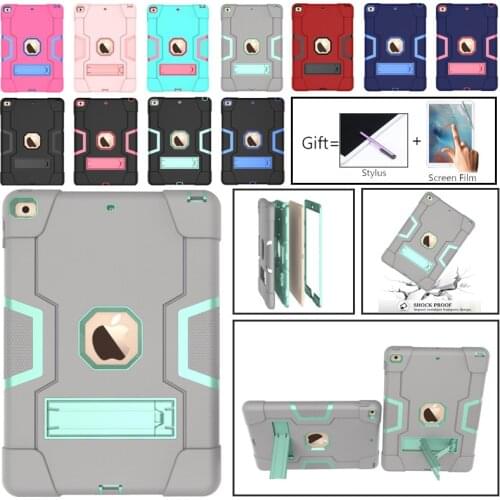 Armor Case For iPad Air 2 9.7 inch 2018 Heavy Duty Silicone TPU + PC Hard Stand Drop Shock Proof Cover For IPad 5th 6th Gen 9.7"