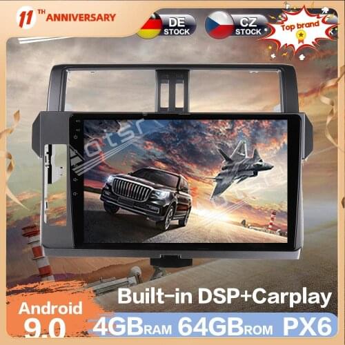 Aotsr Android 9.0 4GB ROM Car Radio GPS Navigation DSP For Toyota Prado 2010 - 2013 Car Auto Stereo Video Multimedia DVD Player