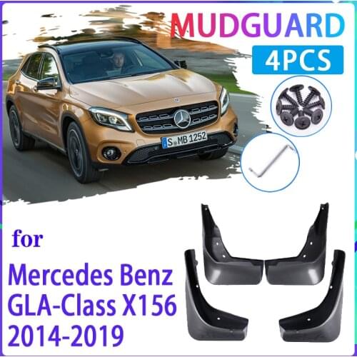 Car Mud Flaps for Mercedes Benz GLA Class W156 2014~2019 180 200 220 250 260 45 Mudguard Splash Guards Fender Auto Accessories