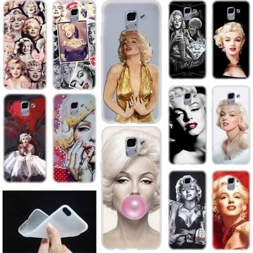 Phone Case Soft Cover Coque For Samsung Galaxy J6 J8 J3 J5 J7 J4 Plus 2018 2016 2017 EU Prim0e Pro Ace j610 Sexy Marilyn Monroe