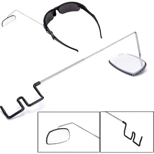 Black Bike Bicycle Cycling Riding Helmet Eyeglass Mirror Rearview Adjustable Rear View Eyeglasses Bike Accessories