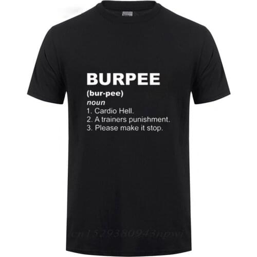 Office Burpee Definition T Shirt Funny Birthday Gift For Men Streetwear Loose Cotton T-Shirt Crossfit Workout Clothing