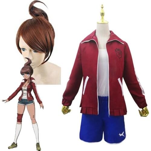 Game Asahina Aoi Cosplay Costume Danganronpa: Trigger Happy Havoc Asahina Cosplay Wigs Anime Uniforms for Girls Costumes