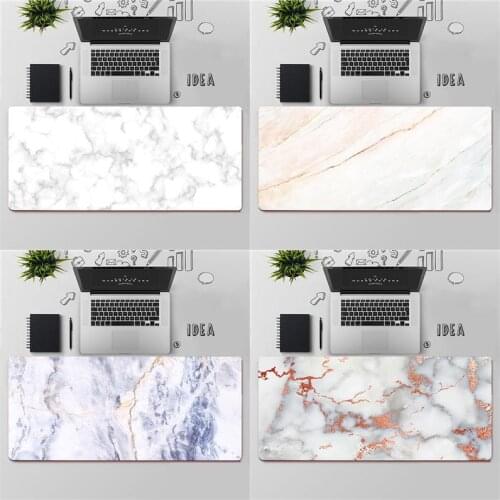 Rose Golden White Marble Gaming Mouse Pad Large MousePad Gamer Mouse Mat Computer Office XXL Mouse Carpet Keyboard pad Desk Mat