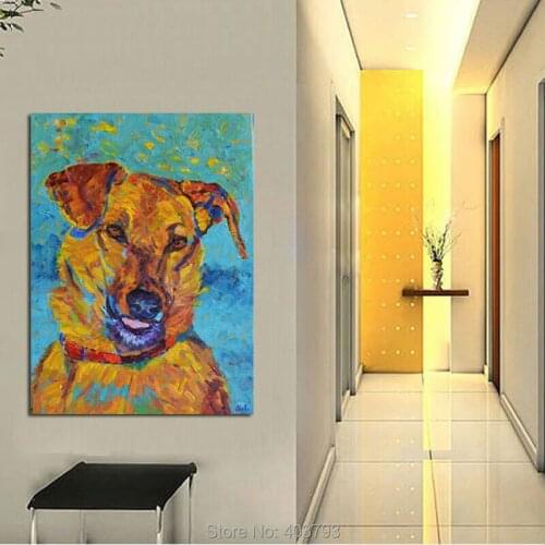 Barocco Christmas Gifts Dog painting dog portrait Oil on Canvas art home decoration unframed pictures painting
