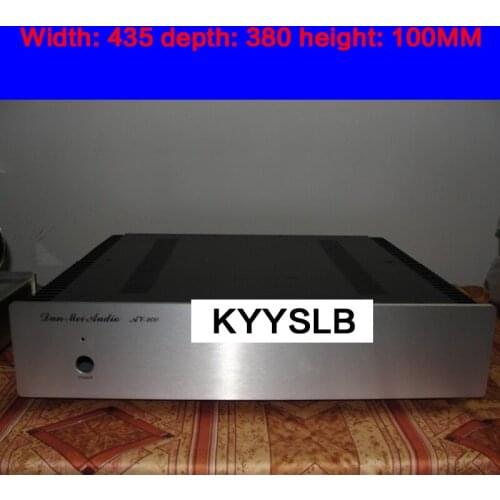KYYSLB 435*380*100mm Transistor Pure Power Amplifier Chassis Box House DIY Enclosure with Cooling Hole Amplifier Case Shell