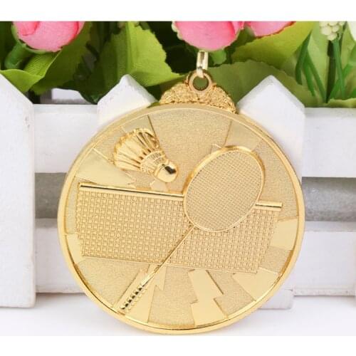 Badminton Medals Gold Color Medal and Silver Color Medal and Branze Color Medal 6.5CM print for free back of the medal