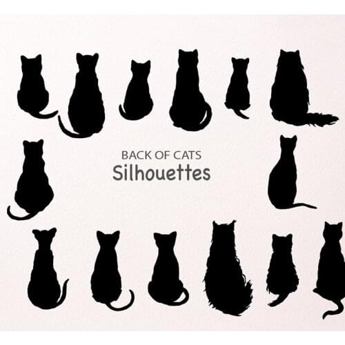 Miss Vintage Back Of Cat Dies Cut Animal Scrapbooking Stencil Template Photo Album Cards Making Paper Embossing Craft DIY Tool