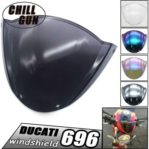 Motorcycle Accessories Windshield WindScreen Deflector Viser VIsor Fits For Ducati Monster 696 796 1100 1100S 2014-2018 696 796