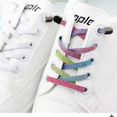 New Elastic Locking Shoelace Candy color No Tie Shoe laces Sneakers Quick Safety Flats Shoelace Kids and Adult Unisex Lazy laces