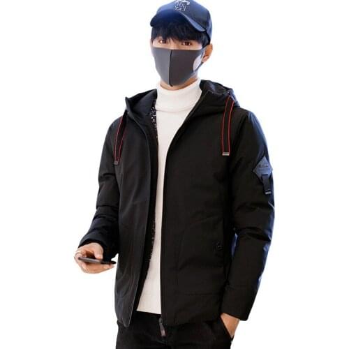 Winter New Style High-Pile Mens Casual down Jacket Youth Warm Fashion Stylish 90 Cloth down Jacket MenS Wea