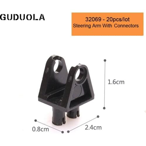 32069 Technic steering arm with connectors Building Block MOC Part Connector Accessories Assembly Educational Toys 20pcs/lot