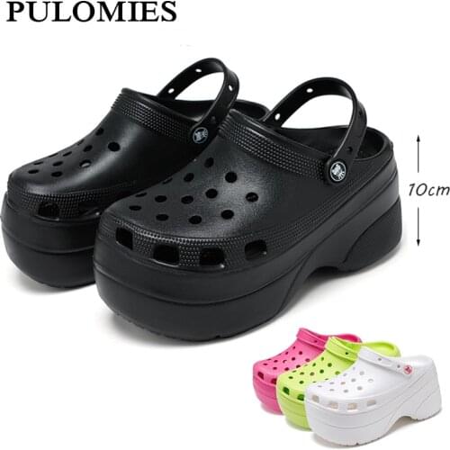 Summer Women Slippers Thick Sole Quick Dry Wedge Garden Shoes Outdoor Beach Sandals Increased Flip Flops Clogs For Girls Size 41
