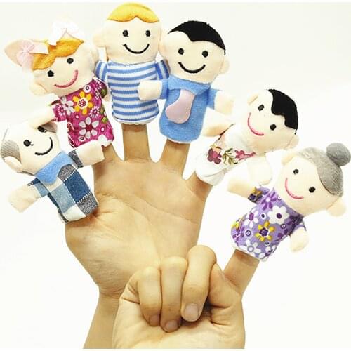 A Family Of Finger Puppets A Family Of Six Finger Puppets Finger Dolls Baby Toys