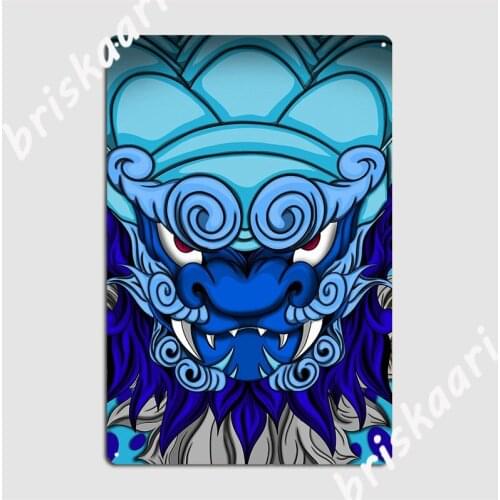 Blue Tiger Poster Metal Plaque Garage Decoration Create Cinema Living Room Cave Pub Tin Sign Posters