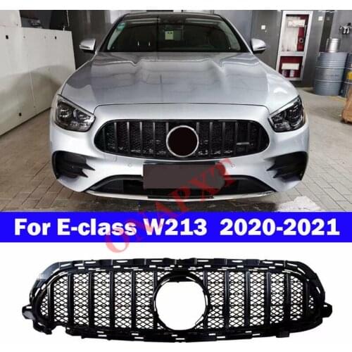 Car Styling Center Grill For Mercedes-Benz E-class W213 2020-2021 to AMG E63 style Bumper Middle Grille
