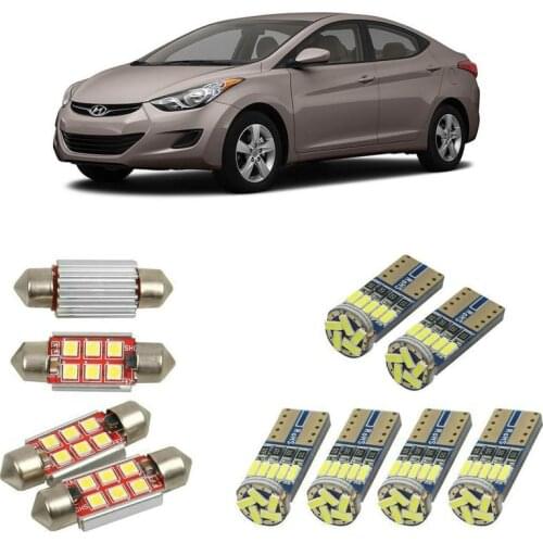 Interior led Car lights For Hyundai elantra saloon hd sedan xd hatchback bulbs for cars License Plate Light 6pc