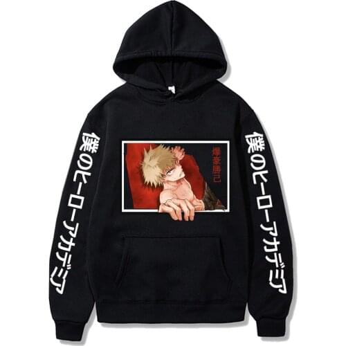 Hoodies Unisex My Hero Academia Hoodie Bakugou Harajuku Japanse Anime Uchiha Itachi Hoodie Paar Streetwear Mode Sweater Top