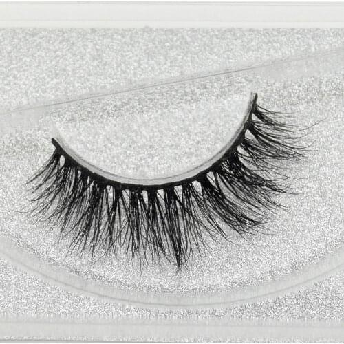 Visofree 3D Mink Eyelash Real Mink Handmade Crossing Lashes Individual Strip Thick Lash Fake Eyelashes D102