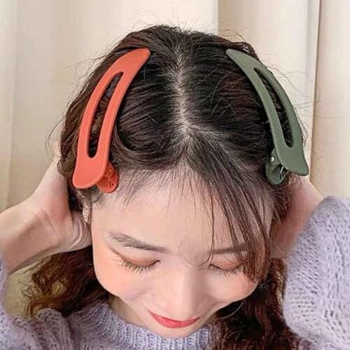 Hair Clip Solid Color Decorative Acrylic Fringe Fixation Barrettes for Daily Life