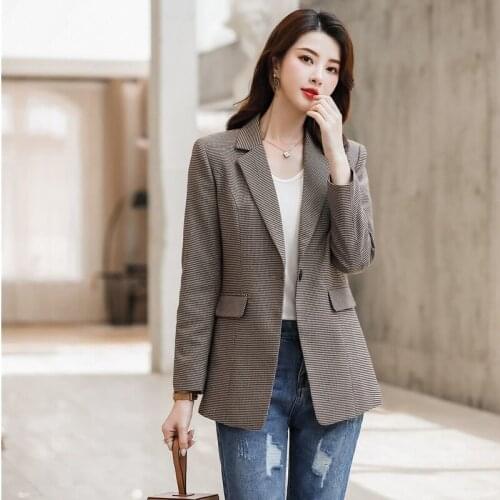 New 2020 Spring Fall Casual Women Blazer and Jackets Office Ladies Work Wear Clothes OL Styles