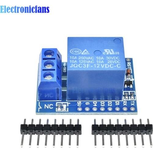 1 Set For WeMos D1 Mini One Channel Relay Shield Module Mini Shield ESP8266 Development Board 1 Channel Relay for Arduino 12V