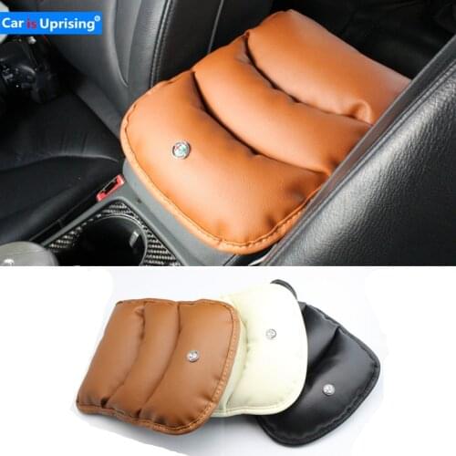 1pcs Auto Center Console Arm Rest Seat Box Padding Protective Case Soft PU Mats Cushion For alfa romeo 159 147 156 Giulietta