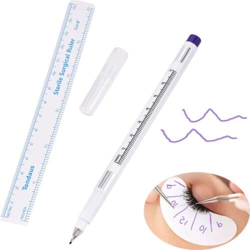 2/5 Pcs/Sets Waterproof Beauty Eyelash Extension Fixed Point Marker Pen Skin Positioning Marker for Tattoo Eyelash Grafting Tool