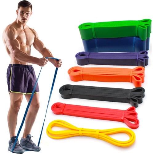 208cm Fitness Rubber Resistance Bands Yoga Band Pilates Elastic Loop Crossfit Expander Strength Gym Exercise Equipment X272A