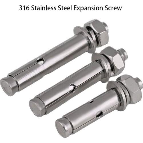 316 Stainless Steel Expansion Screw Bolt Extended Extra Long Broaching Wire M10m12 1Pcs