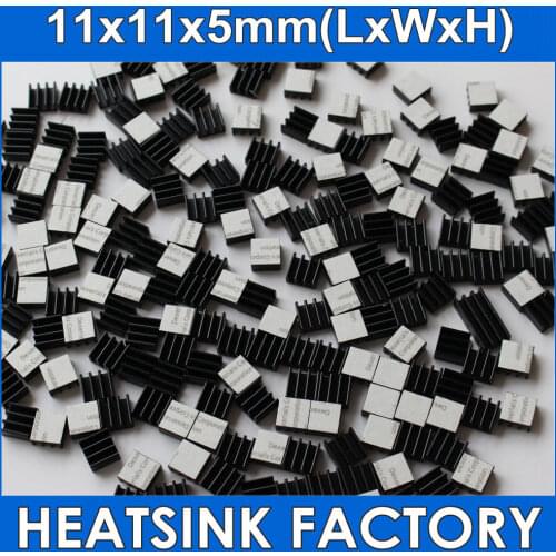 50pcs 11x11x5mm Ram Heatsink Chipset Aluminum Heatsink With Thermal Conductive Tape