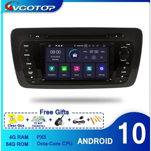 AVGOTOP Android 10 Car Radio for SEAT IBIZA 2013 GPS Carplay RDS Multimedia DVD Player Head Unit