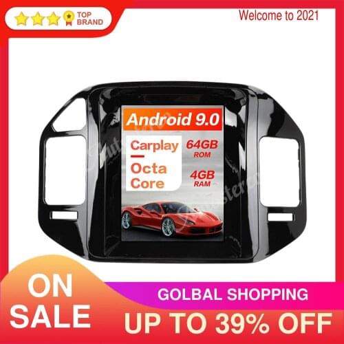 Android 9.0 4+64 Tesla Car GPS navigation for Mitsubishi Pajero V73 V77 V68 V75 1997-2011 Auto Radio Head Unit Multimedia player