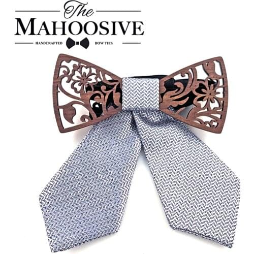 Wood Neck Wear Accessories Bow Ties Striped Korean High Quality Bowties Stewardess 2019 New Cravat 1PC Butterfly Women
