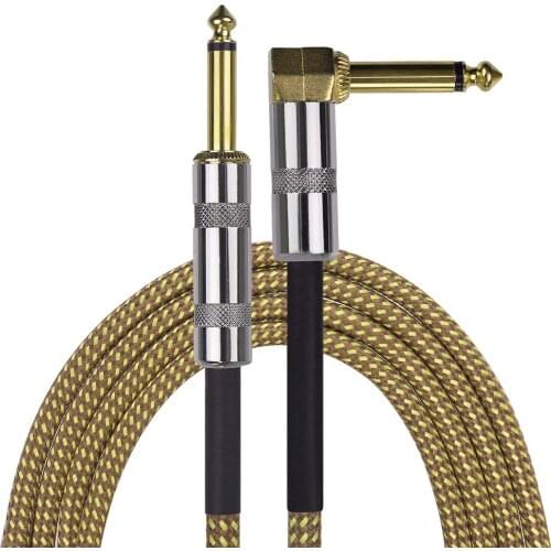 6 Meters/ 20 Feet Musical Instrument Guitar Cable guitar accessories for Electric Guitar Bass Mixer Amplifier Equalizer cable