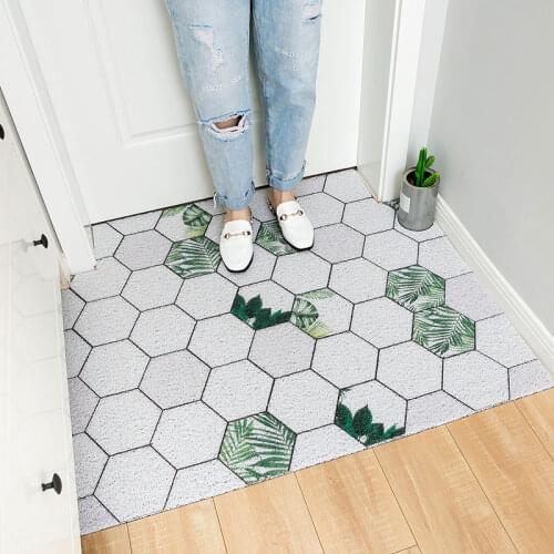 Modern PVC Kitchen Mat Bathroom Hallway Floor Mats Carpet Non-slip Can Be Cut Door Mat Carpet Custom Pattern Entrance Door Mats