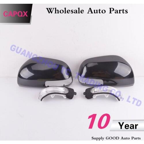 CAPQX 4PCS For RAV4 2010 2011 2012 2013 Outside side Rearview mirror cover Cap & LED Turn signal Light indicator light