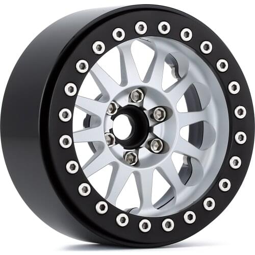 Metal 2.2" Wheel 12-Spokes BEADLOCK Rim Hub for 1/10 RC Rock Crawler Axial SCX10 RR10 Wraith Traxxas TRX-6