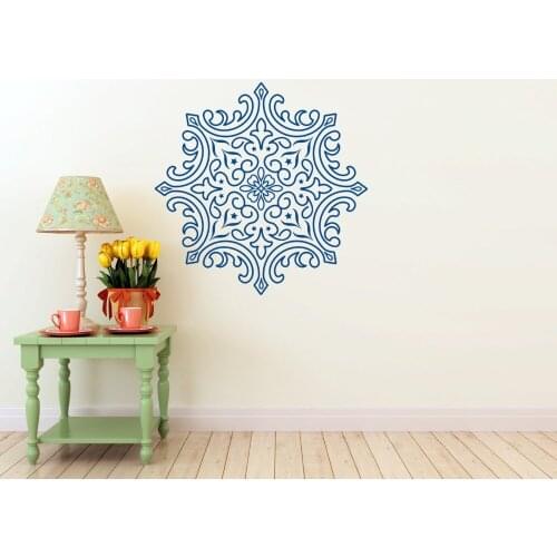 Mandala Flower Wall Stickers Beautiful Removable Adhesive Wall Decal Premium Vinyl Home Decor Livingroom Art Mural PatternSYY701
