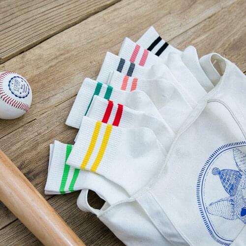 Striped socks calcetines harajuku skarpetki damskie chaussette femme mujer korean style women japan white woman cotton sport