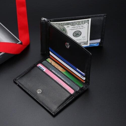 2021 New Designer Genuine Leather Men Wallets Clip Multifunction Money Clip Wallet Multi Card Money Holder Business Mony Clip 45