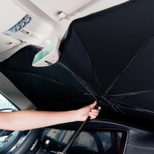 Hot Universal Car Windshield Sun Shade Sunshade Covers For Volkswagen VW Golf 4 6 7 GTI Tiguan Passat B5 B6 B7 CC Jetta MK6 Polo