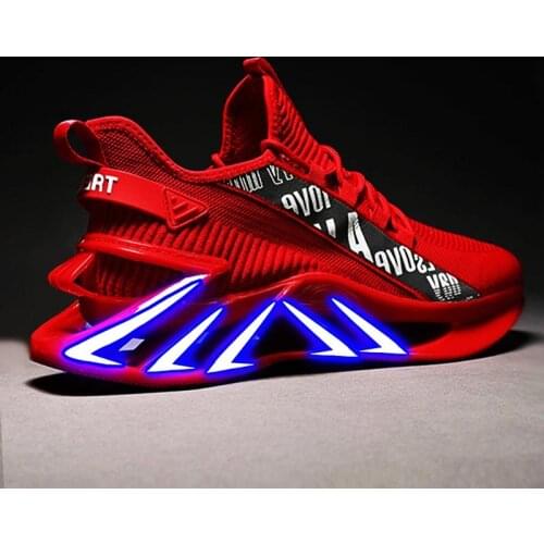Plus Size Outdoor Cushion Sneakers Men Sports Shoes for Male Running Shoes Husband Sneakers Sport Man Brand Red Walking GMB-1954