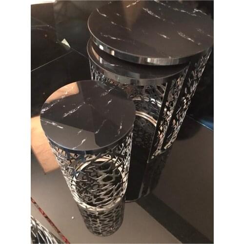 LUX Laser Cutting Marble Pattern Silver Zigon Table Basse Mesa Auxiliar غرفة المعيشة الأثاث Stolik Kawowy журнальный столик