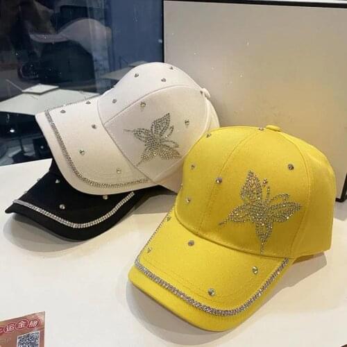 Luxury Rhinestone Womens Baseball Cap Fashion Youth Decoration Outdoor Travel Sun Protection Leisure All-Match Sun Hat