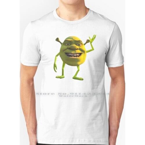 Shrek Wazowski T Shirt 100% Pure Cotton Shrek Monsters Inc Crossover Merge Meme Maymay Reddit 4chan 9gag Artige No Creative