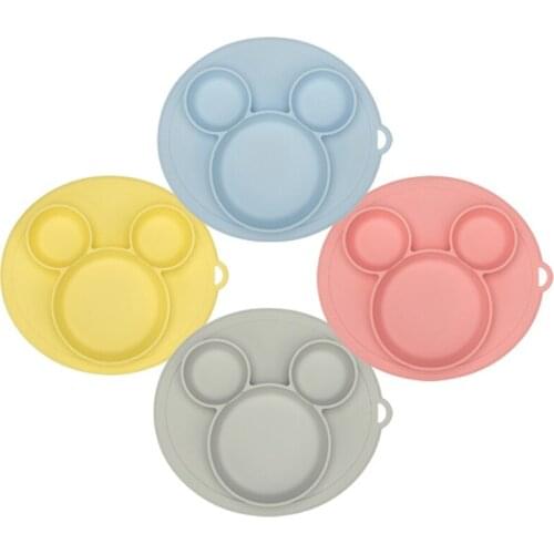 Baby Silicone Plates Dish Kids Bowl Baby Feeding Antislip Saucer Children Tableware Plates And Dishes Tableware